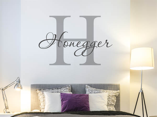 Wandtattoo Honegger Nachname