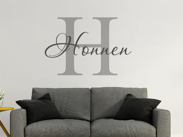 Wandtattoo Honnen Nachname