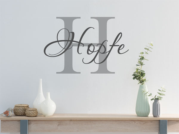 Wandtattoo Hopfe Nachname