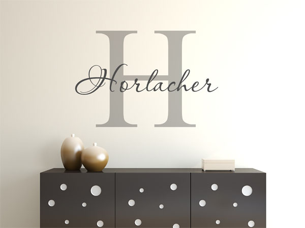 Wandtattoo Horlacher Nachname
