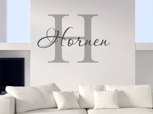 Wandtattoo Hornen Nachname