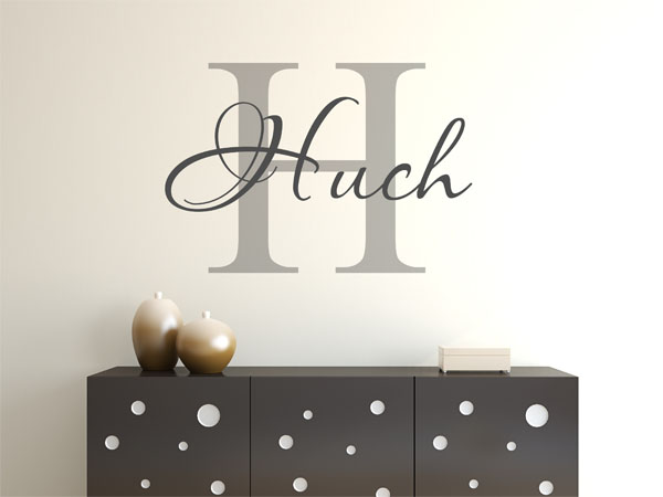 Wandtattoo Huch Nachname