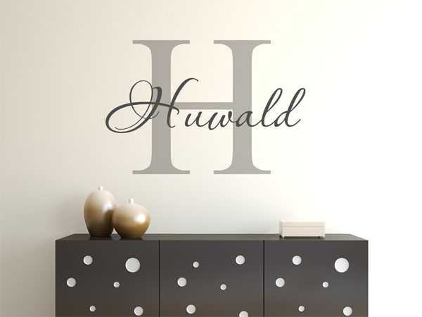 Wandtattoo Huwald Nachname