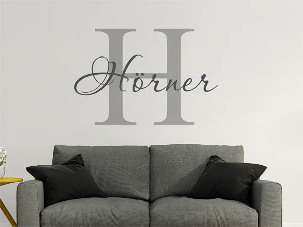 Wandtattoo Hörner Nachname