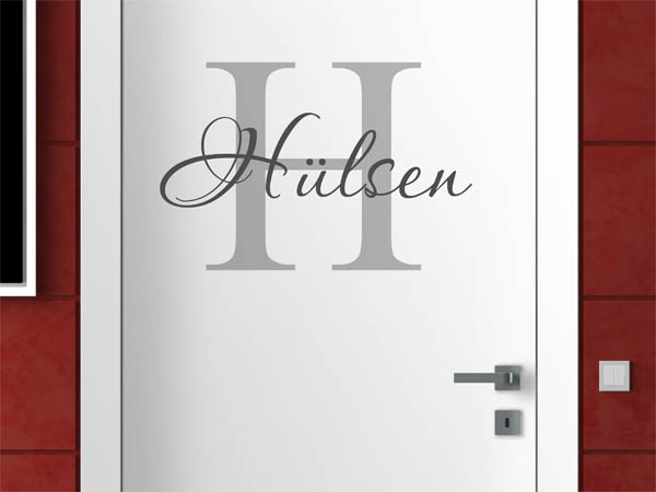 Wandtattoo Hülsen Nachname