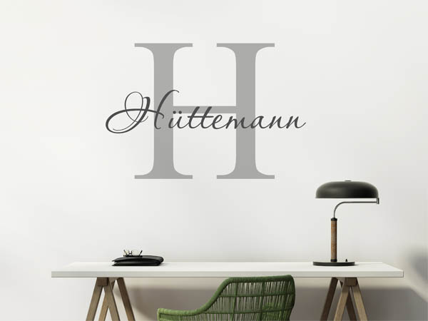 Wandtattoo Hüttemann Nachname