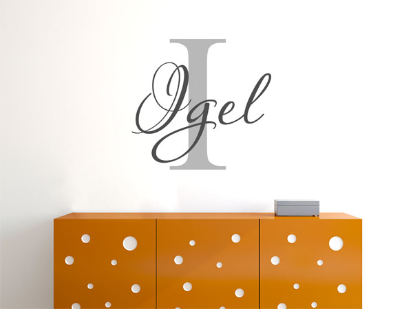Wandtattoo Igel Nachname