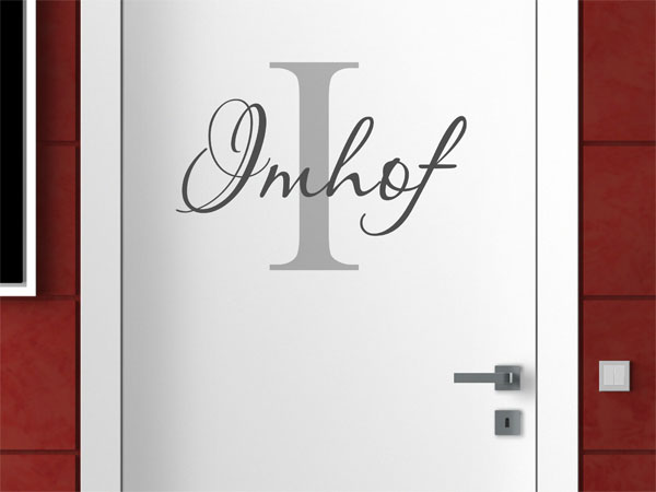 Wandtattoo Imhof Nachname