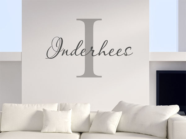 Wandtattoo Inderhees Nachname