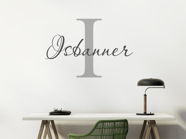 Wandtattoo Isbanner Nachname