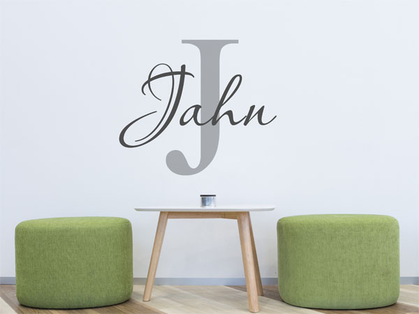 Wandtattoo Jahn Nachname