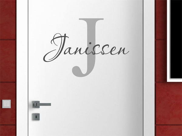 Wandtattoo Janissen Nachname