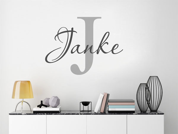 Wandtattoo Janke Nachname