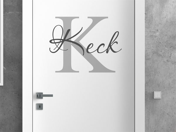 Wandtattoo Keck Nachname