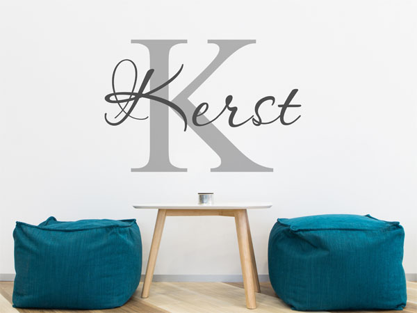 Wandtattoo Kerst Nachname