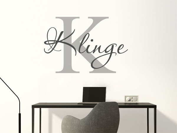 Wandtattoo Klinge Nachname
