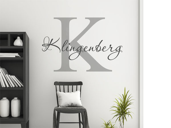 Wandtattoo Klingenberg Nachname