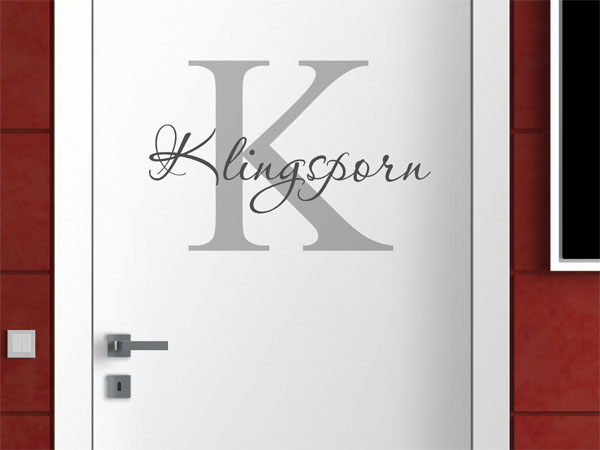 Wandtattoo Klingsporn Nachname