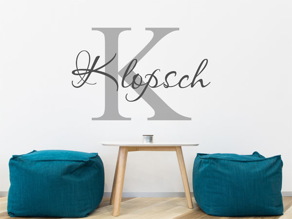 Wandtattoo Klopsch Nachname