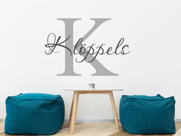 Wandtattoo Klöppels Nachname