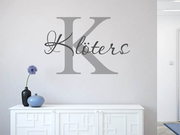 Wandtattoo Klöters Nachname