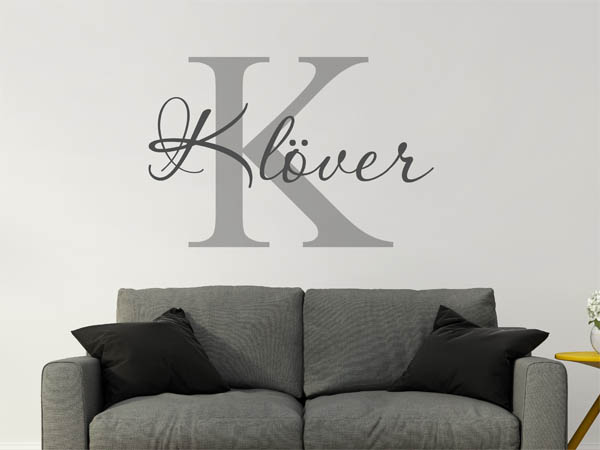 Wandtattoo Klöver Nachname