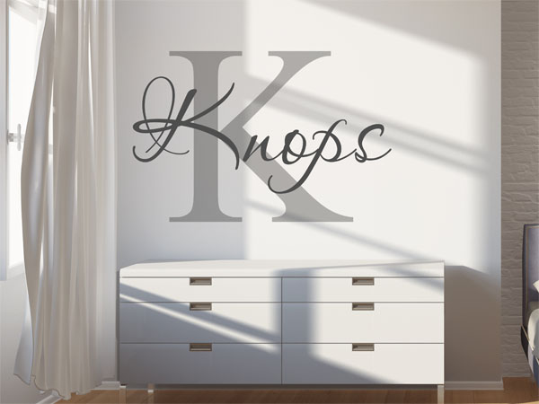 Wandtattoo Knops Nachname
