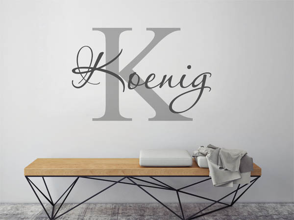 Wandtattoo Koenig Nachname