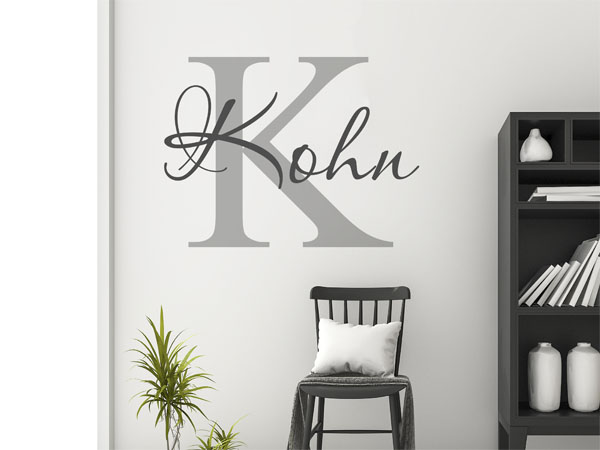 Wandtattoo Kohn Nachname