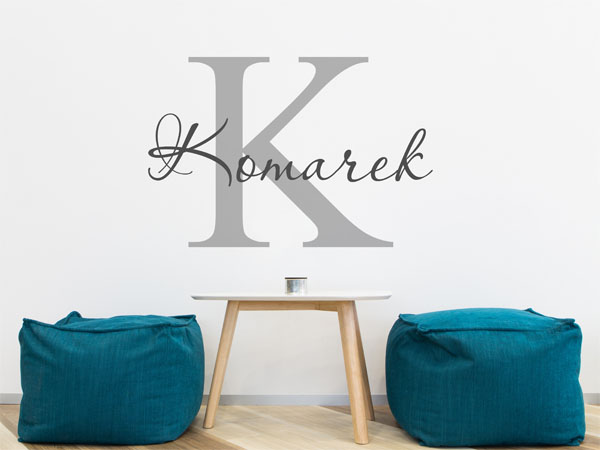 Wandtattoo Komarek Nachname