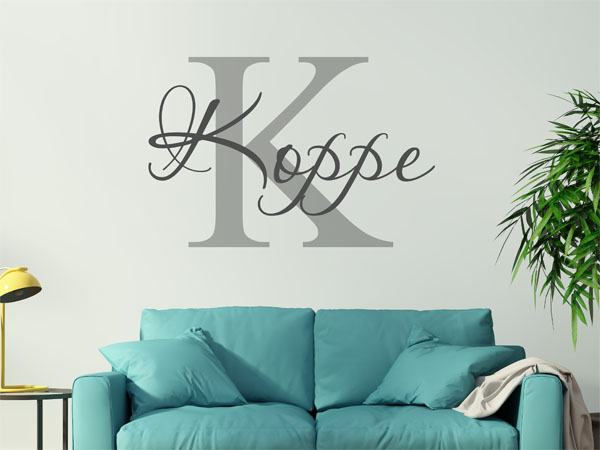Wandtattoo Koppe Nachname