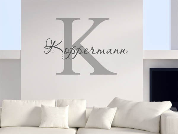 Wandtattoo Koppermann Nachname