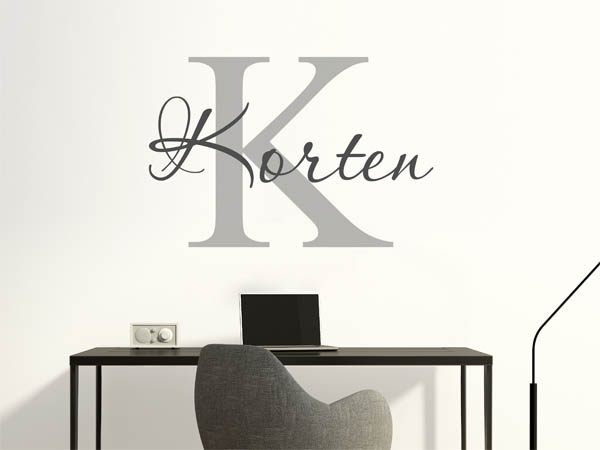 Wandtattoo Korten Nachname