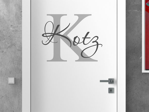 Wandtattoo Kotz Nachname
