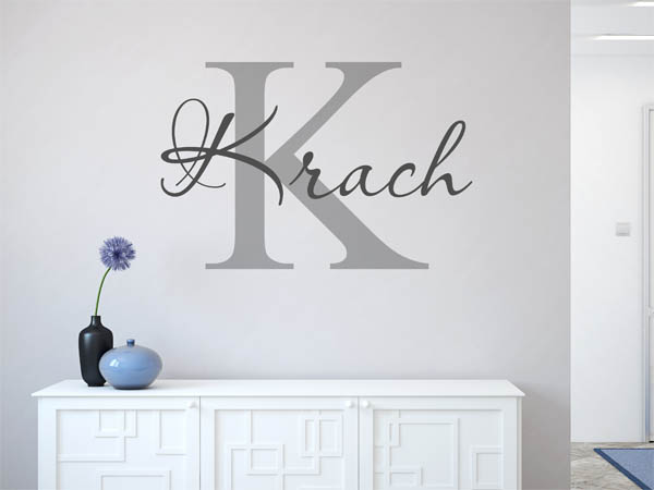 Wandtattoo Krach Nachname