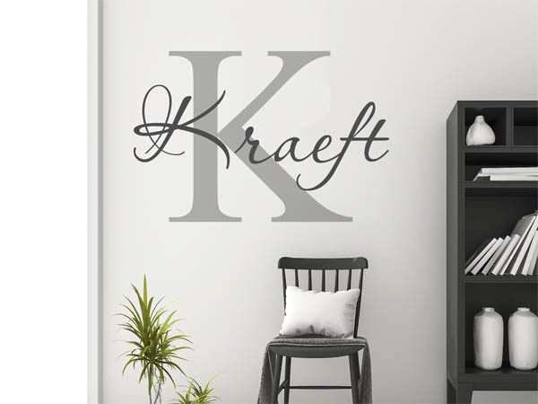 Wandtattoo Kraeft Nachname