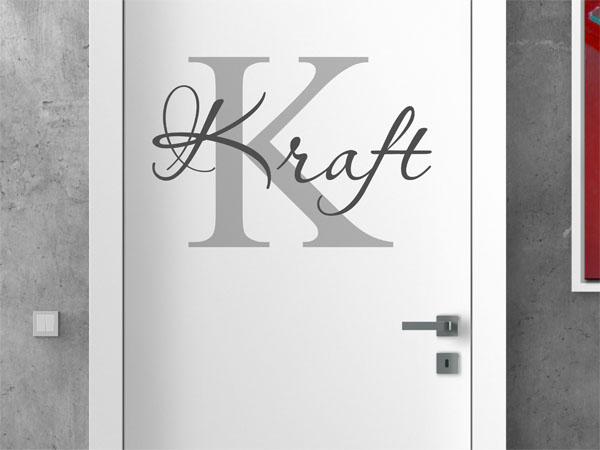Wandtattoo Kraft Nachname