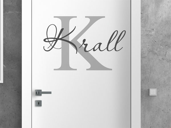 Wandtattoo Krall Nachname
