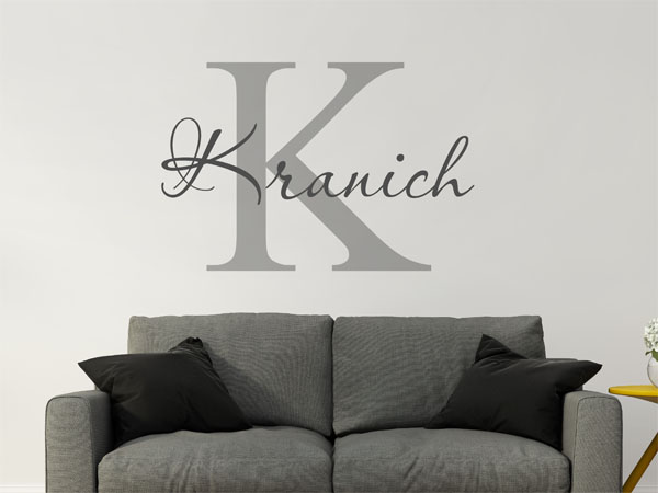 Wandtattoo Kranich Nachname