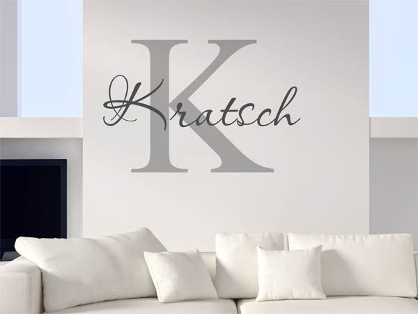 Wandtattoo Kratsch Nachname