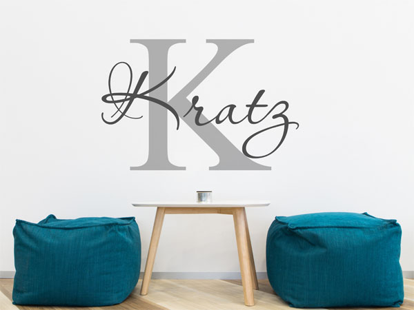 Wandtattoo Kratz Nachname