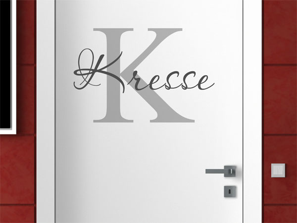 Wandtattoo Kresse Nachname
