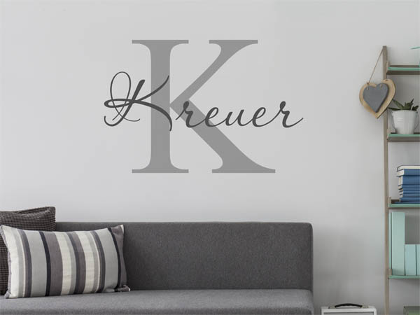 Wandtattoo Kreuer Nachname