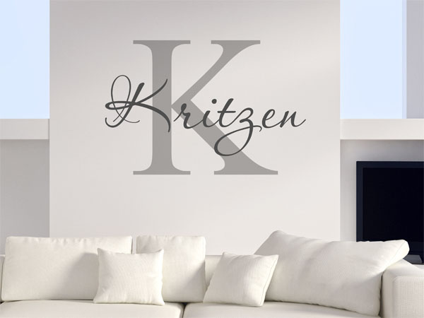 Wandtattoo Kritzen Nachname