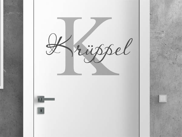 Wandtattoo Krüppel Nachname