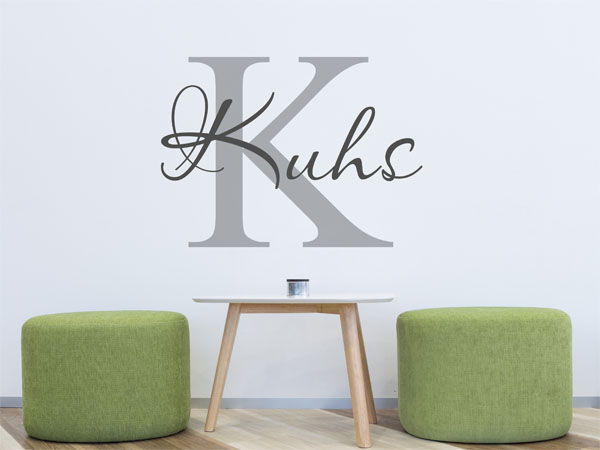 Wandtattoo Kuhs Nachname