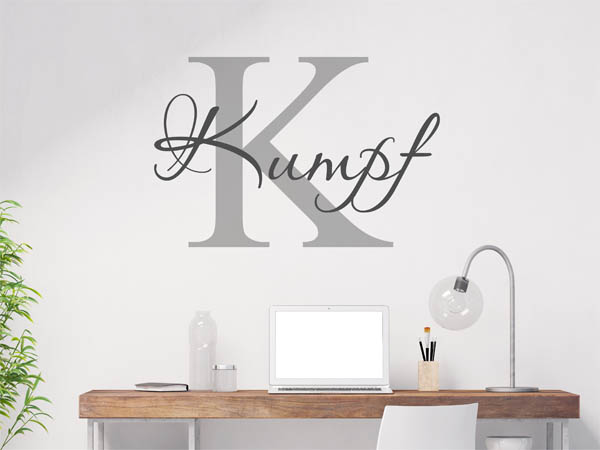 Wandtattoo Kumpf Nachname