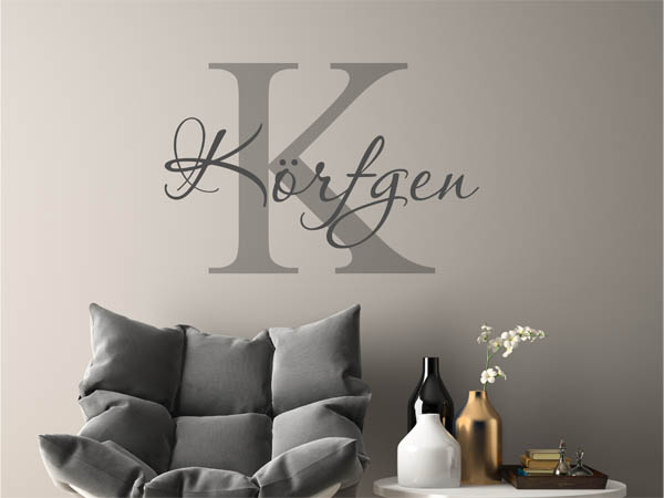 Wandtattoo Körfgen Nachname