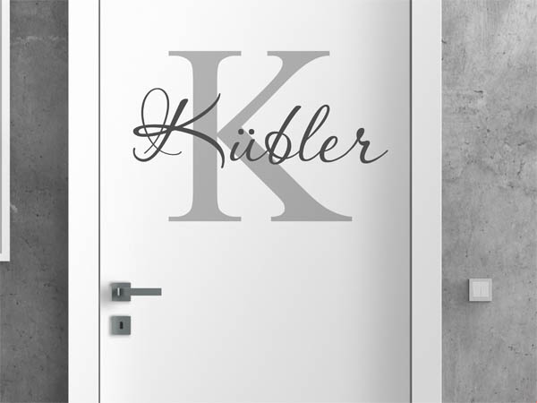 Wandtattoo Kübler Nachname