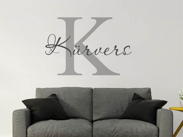 Wandtattoo Kürvers Nachname